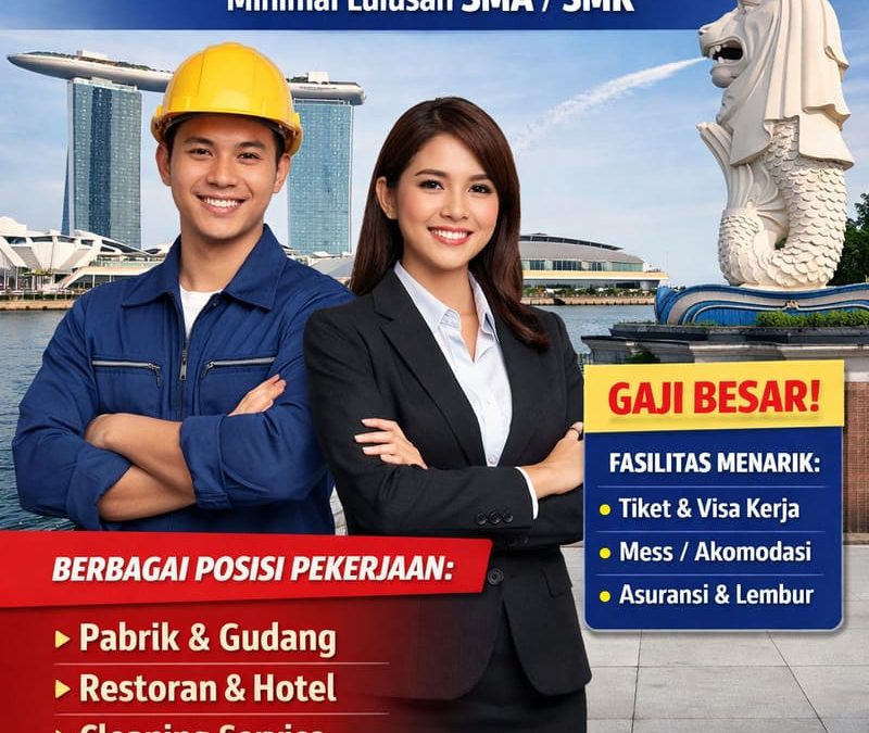Lowongan Kerja di Singapura 2026 Lulusan SMA Resmi BP2MI